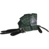 Tartan Donkergroen met leertjes
