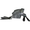 Tartan bretel grijs met leertjes